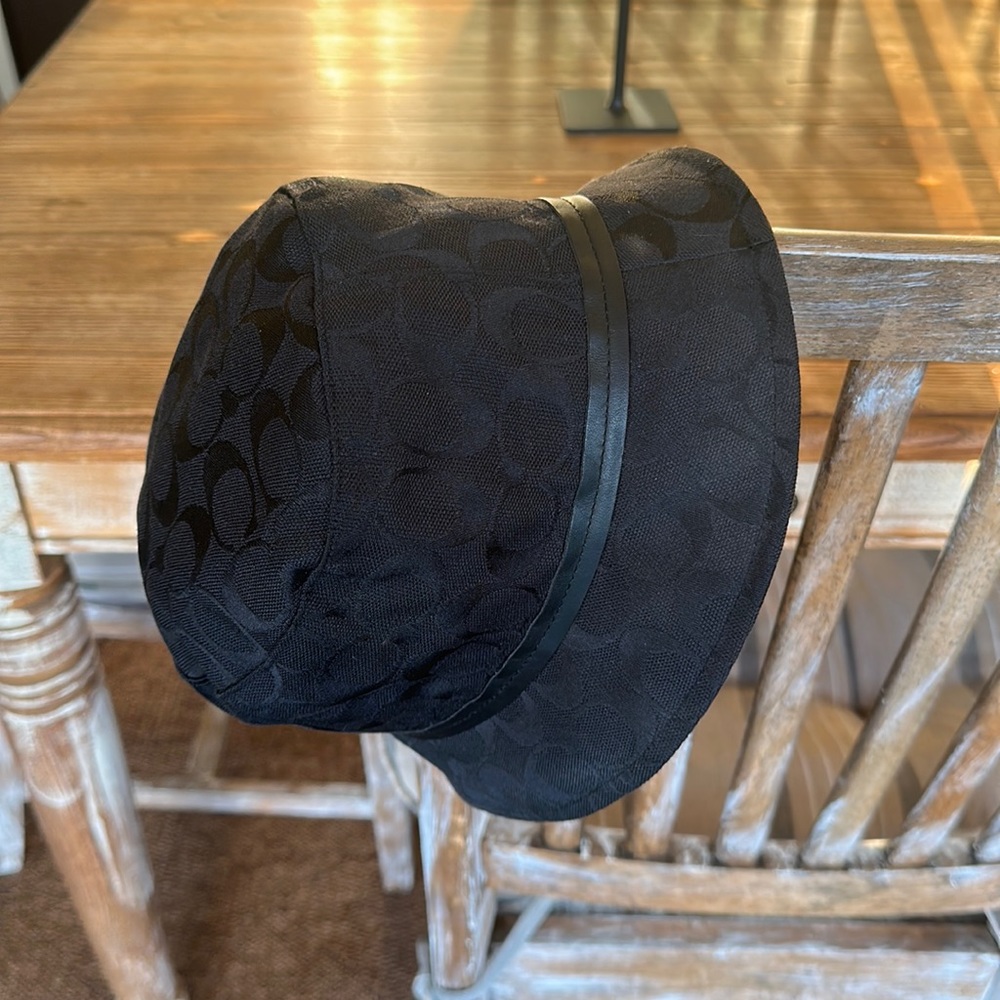 Coach Black Signature Canvas Bucket Hat